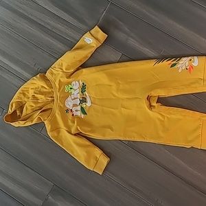 Nike hooded snap up onesie